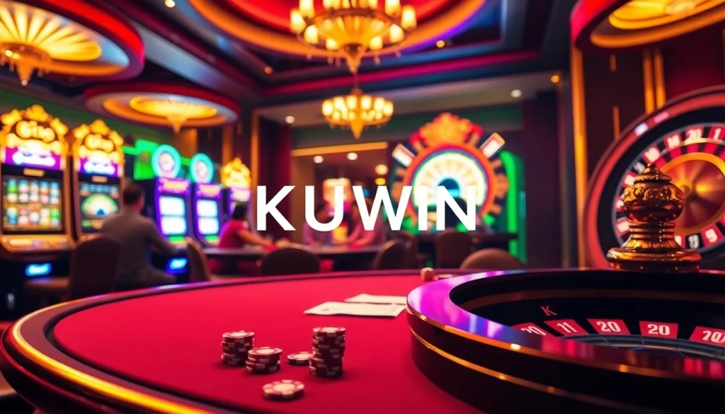 Engage in high-stakes poker at KUWIN casino, featuring vibrant slot machines and thrilling roulette.